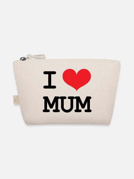 I Love My Mom - Mother's Day - Organic Pouch - nature - Front