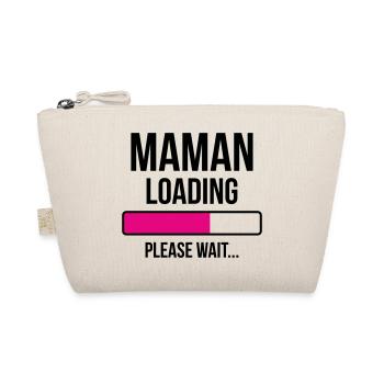 Mama lädt... Bitte warten - Werdende Mutter - Bio-Täschchen - Natur - Vorne