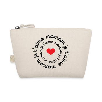 Je t'aime maman / fête des mères - Trousse biologique - nature - Devant