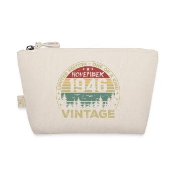 November 1946 Vintage Gift - Born November 1946 - Organic Pouch - nature - Front