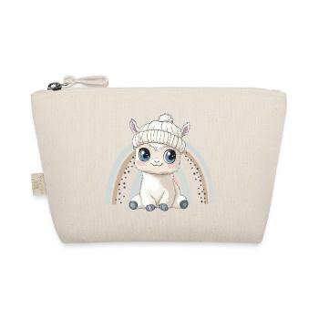 Alpaca Cute Cute Baby Kids Animal Llama Cartoon - Organic Pouch - nature - Front