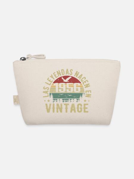 Legends are born 1956 Birthday Gift 1956 - Organic Pouch - nature - Front