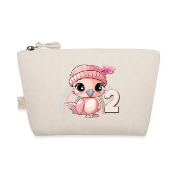 2ème anniversaire Flamingo Arc-en-ciel Mignon Mignon - Trousse biologique - nature - Devant