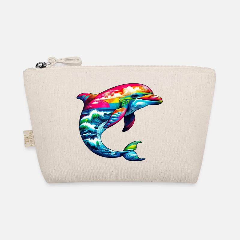 Delfin - Bio-Täschchen - Natur