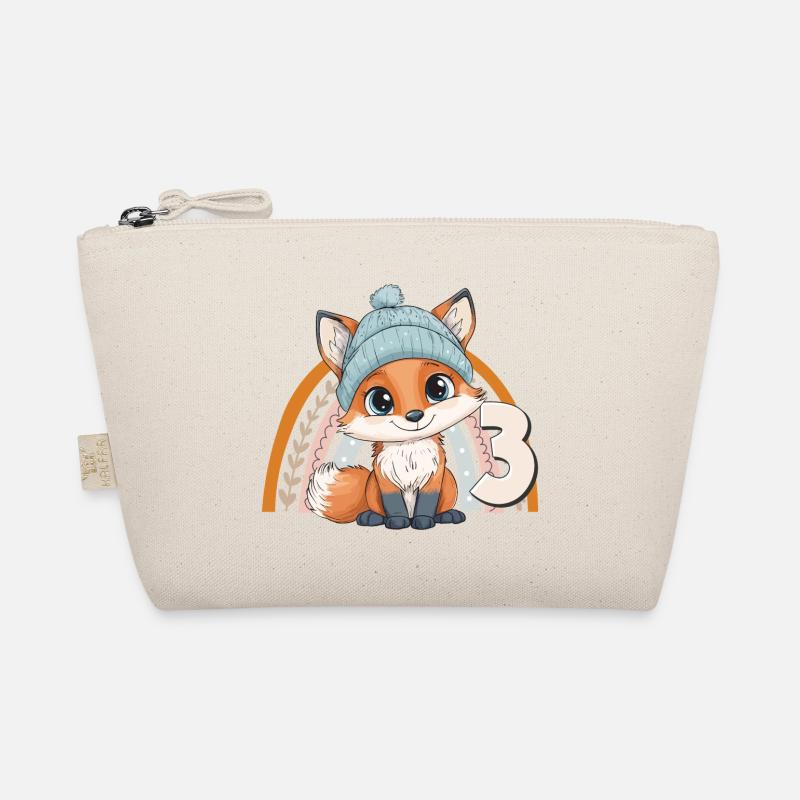 3ème anniversaire Renard Arc-en-ciel Mignon Mignon Trousse biologique