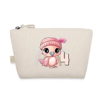 4ème anniversaire Flamingo Arc-en-ciel Mignon Mignon - Trousse biologique - nature - Devant