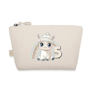 5ème anniversaire Alpaga Lama Arc-en-ciel Mignon Mignon - Trousse biologique - nature - Devant