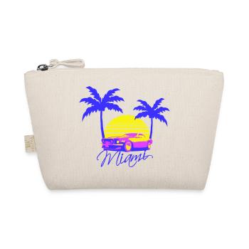 Miami USA Cool Oldtimer Auto Sonne Amerika Florida - Bio-Täschchen - Natur - Vorne