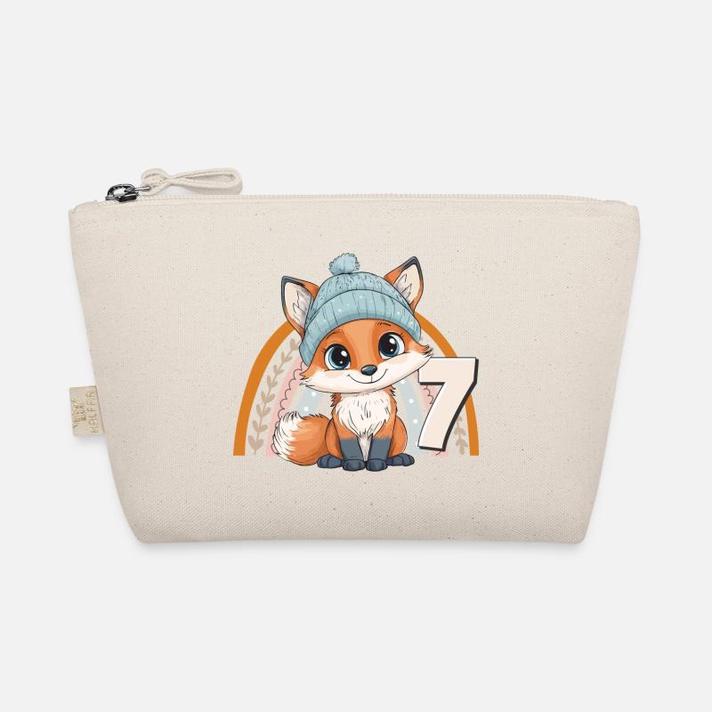7ème anniversaire Renard Arc-en-ciel Mignon Mignon Trousse biologique