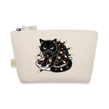 Grumpy Christmas Cat. Meow but please without tinsel - Organic Pouch - nature - Front