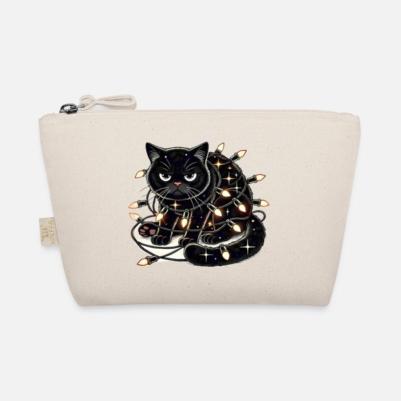 Grumpy Christmas Cat. Miau aber bitte ohne Lametta Bio-Täschchen