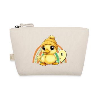 9th Birthday Duck Rainbow Cute Cute - Organic Pouch - nature - Front