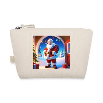 Cartoon Merry Christmas Saint Nicholas Gift - Organic Pouch - nature - Front