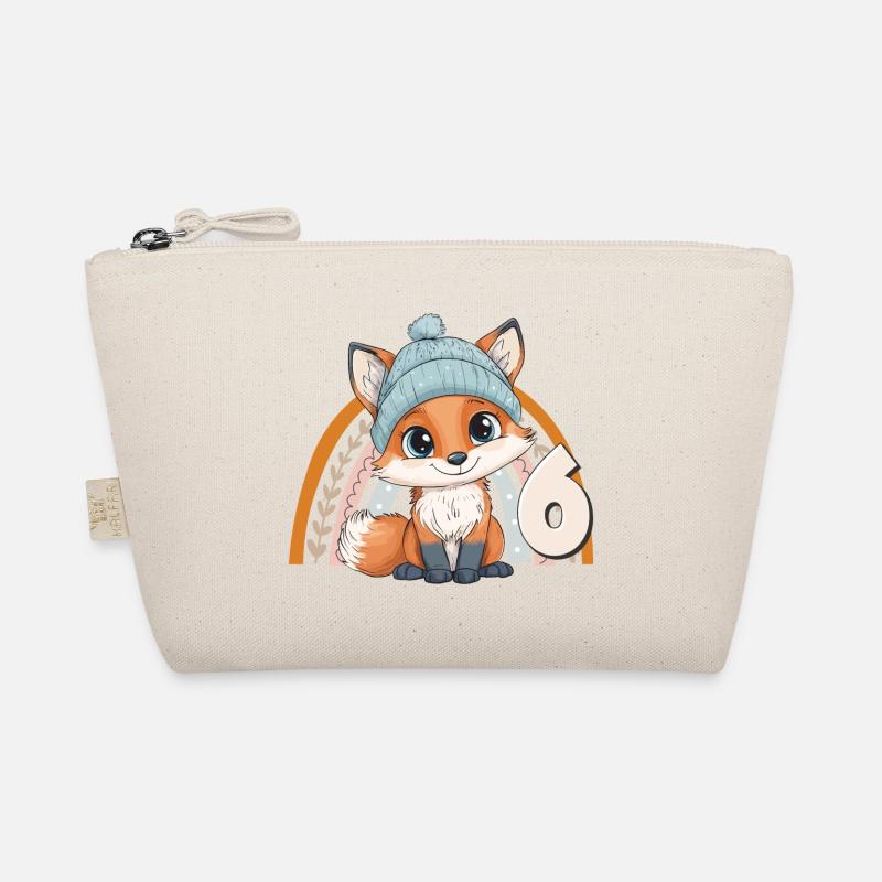 6ème anniversaire Renard Arc-en-ciel Mignon Mignon Trousse biologique