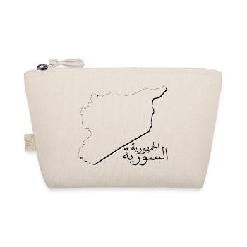 Syria Map as Outline SY - Organic Pouch - nature - Front