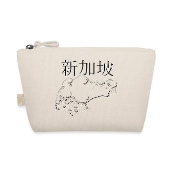 Singapore Map as Outline SG - Organic Pouch - nature - Front