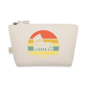 Colosseum Rome Retro Silhouette - Organic Pouch - nature - Front