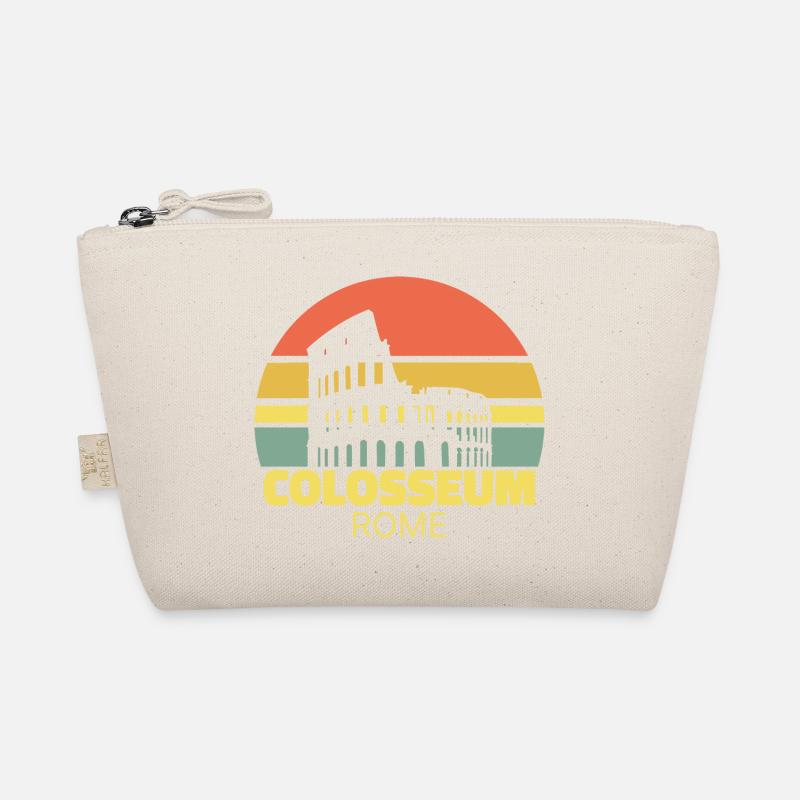 Kolosseum Rom Retro-Silhouette - Bio-Täschchen - Natur