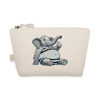 Elephant in bikini - Organic Pouch - nature - Front