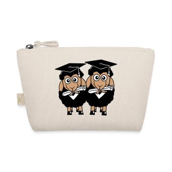 2 Schafe Zeugnis College Abi Zwei Schüler Team - Bio-Täschchen - Natur - Vorne