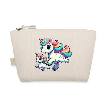 Unicorn mother with child - Organic Pouch - nature - Front