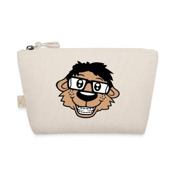 Dog Nerd Hornglasses Geek Braces Smart Funny - Organic Pouch - nature - Front
