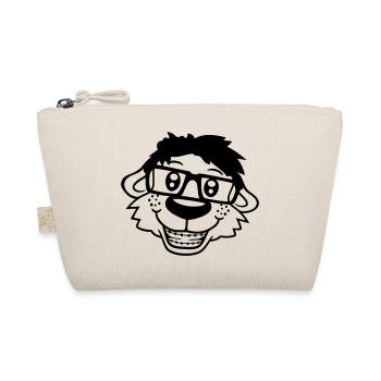 Dog Nerd Hornglasses Geek Braces Smart Funny - Organic Pouch - nature - Front