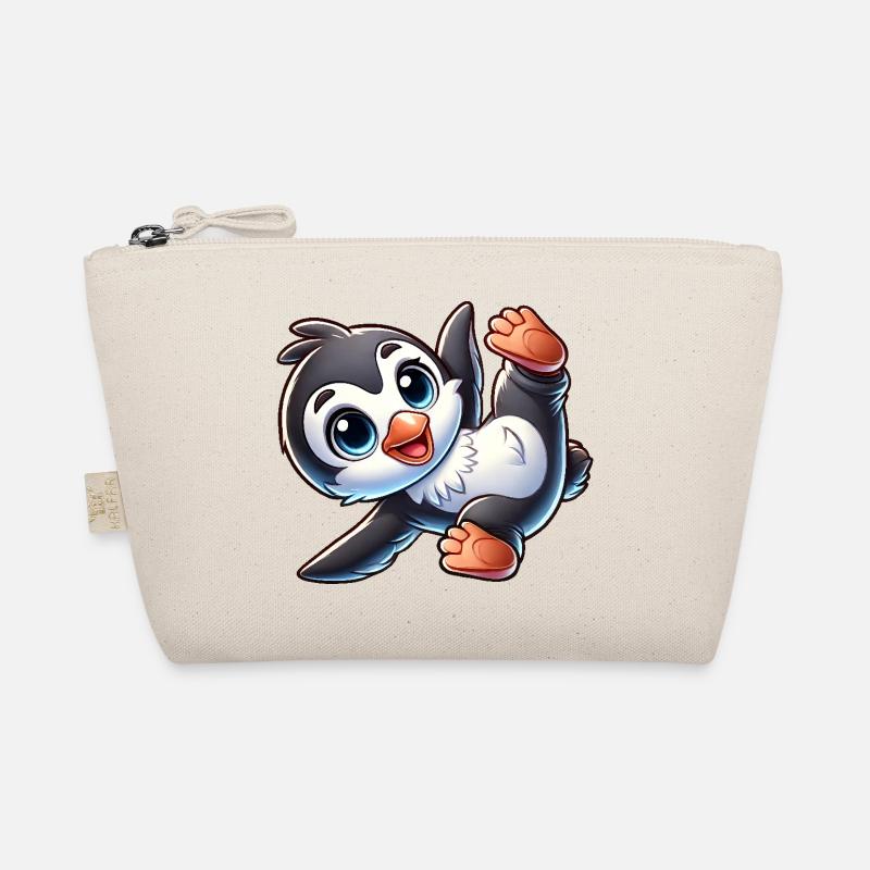 Cute Penguin Handstand Breakdance Organic Pouch