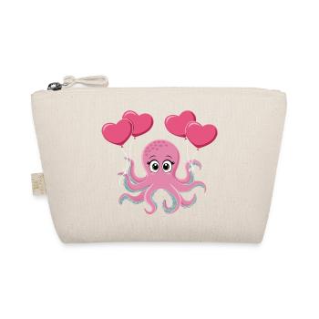 Poulpe Amoureux, Saint-Valentin t shirts - Trousse biologique - nature - Devant