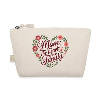 Mom: The Heart of Our Family - Mother's Day Gift - Organic Pouch - nature - Front