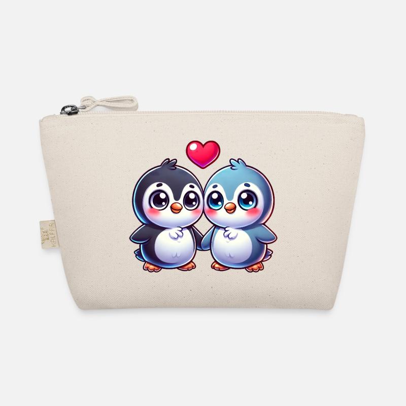Pinguin Liebe Valentinstag Herz Freundschaft Bio-Täschchen