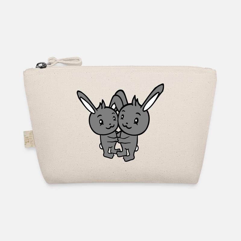 2 lapins deux amis équipe équipage couple câlin mignon Trousse biologique