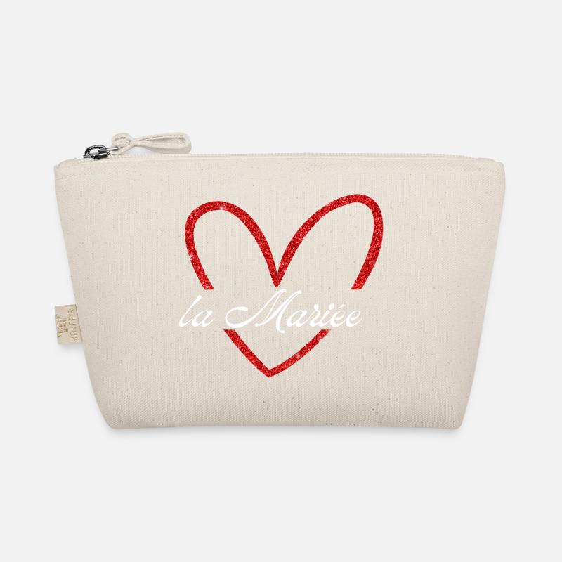 The Red Heart Glitter Bride Organic Pouch