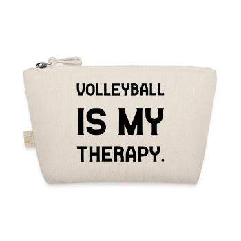Volleyball ist meine Therapie - Bio-Täschchen - Natur - Vorne