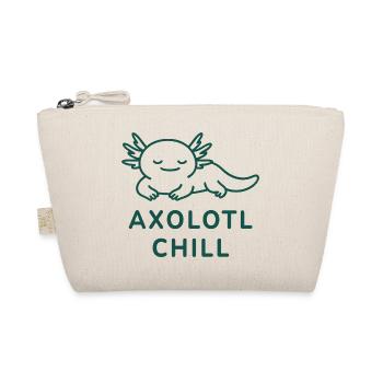 Axolotl Shirt – Axolotl chill. Minimal Design - Organic Pouch - nature - Front
