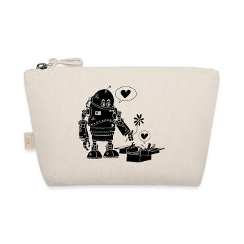 Robot Lovers (Black) - Organic Pouch - nature - Front