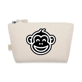 Monkey Head Funny - Organic Pouch - nature - Front