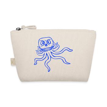 Oktopus Alien Monster Horror Außerirdischer Grinst - Bio-Täschchen - Natur - Vorne