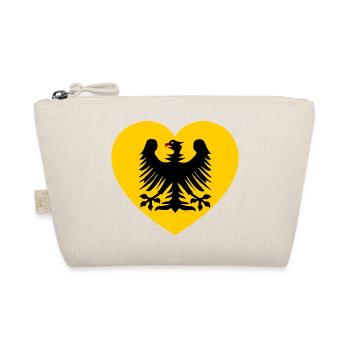 Heraldic eagle emblem in the heart - Organic Pouch - nature - Front
