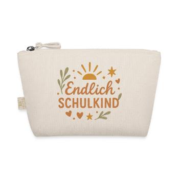 Schulkind Shirt – Einschulung Geschenk 2025 - Bio-Täschchen - Natur - Vorne