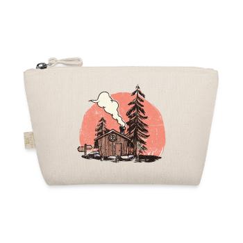 Cozy Forest Cabin Illustration - Organic Pouch - nature - Front