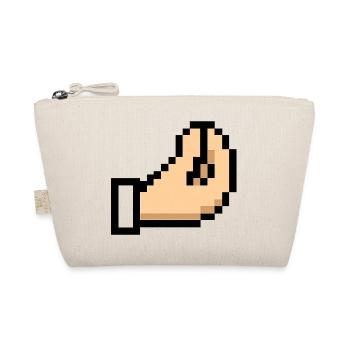 Pixel Hand Cursor Design Italia - Bio-Täschchen - Natur - Vorne