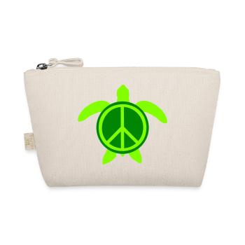 Water Turtle Peace Victory Peace Love Cute - Organic Pouch - nature - Front