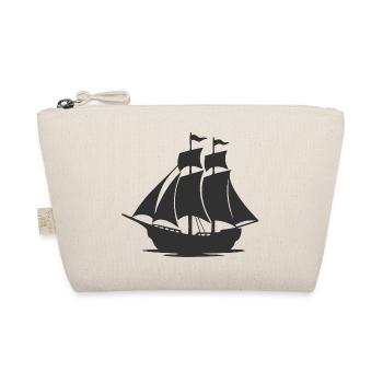 Mysterious Sailing Ship Silhouette - Organic Pouch - nature - Front