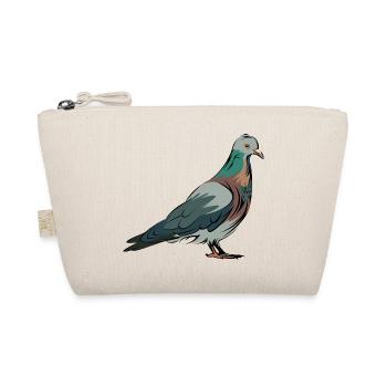 Taube in Farbe als Illustration für Vogelfreunde - Bio-Täschchen - Natur - Vorne