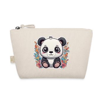 Panda Bear Cub Child in Cute Effervescent Style - Organic Pouch - nature - Front