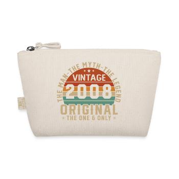 2008 Vintage Retro Geburtstagsgeschenk - Bio-Täschchen - Natur - Vorne