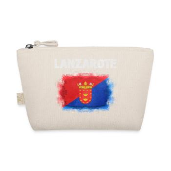 Lanzarote flag with coat of arms - Organic Pouch - nature - Front