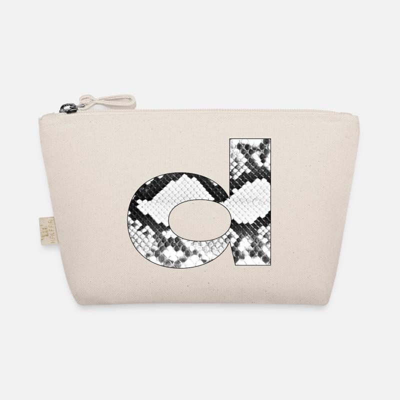 Snake Print Letter D Organic Pouch