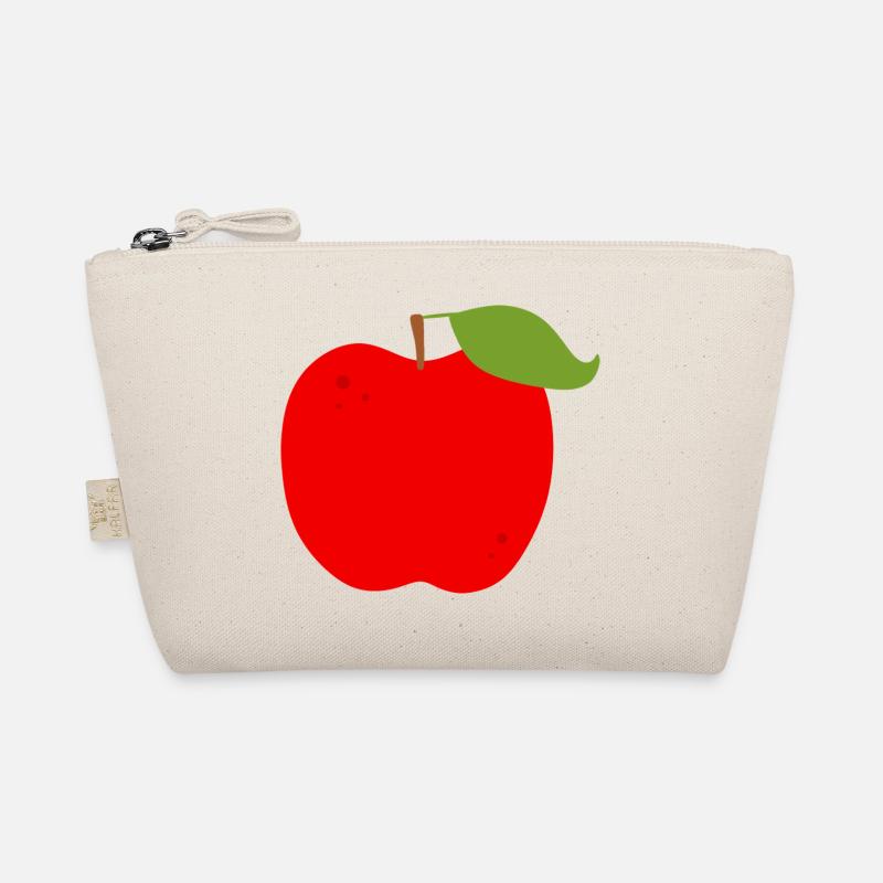 Lebendiger roter Apfel Illustration - Bio-Täschchen - Natur